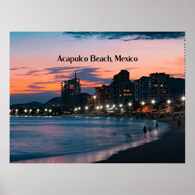 Acapulco-stranden, Mexiko Poster (Framsidan)