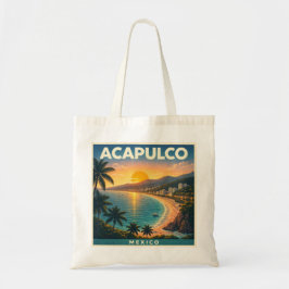 Acapulco Travel Poster Tote Bag Tygkasse