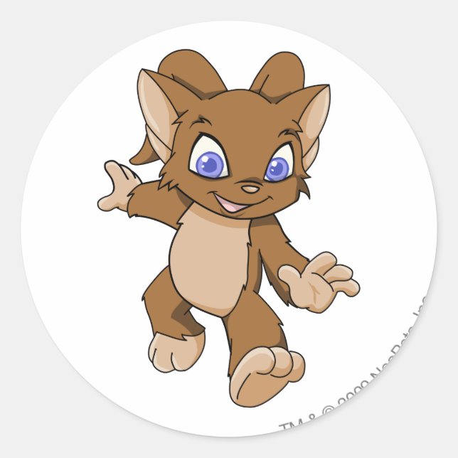 Acara Brown Runt Klistermärke (Framsida)