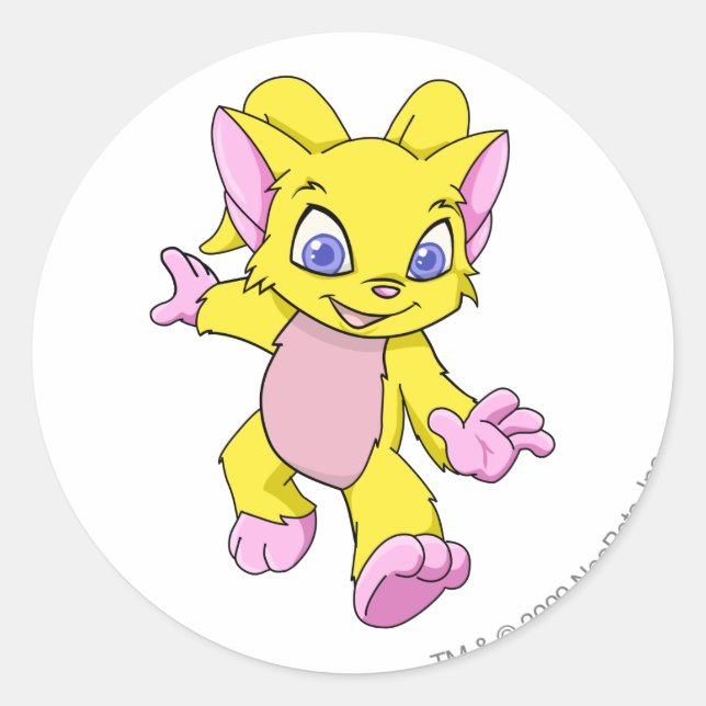 Acara Gult Runt Klistermärke (Framsida)