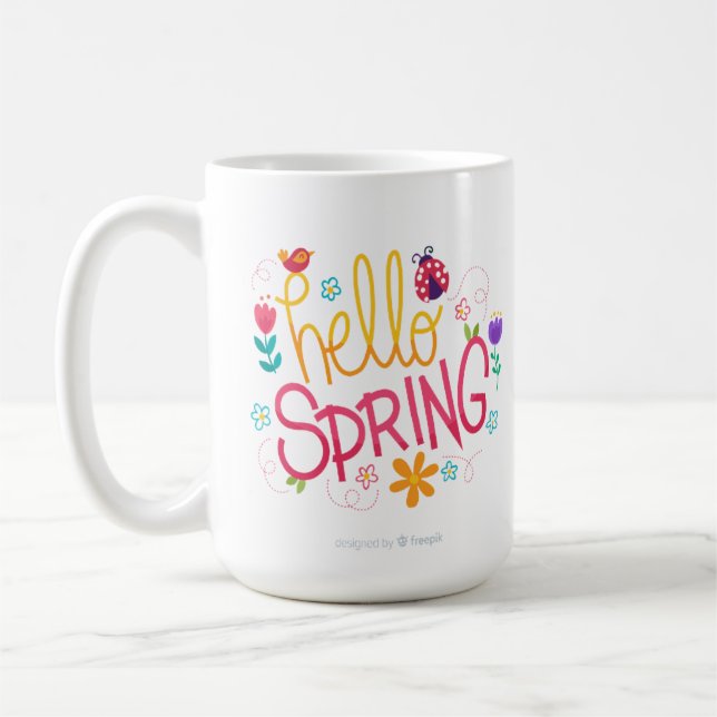 accent mug 11oz happy spring easter kaffemugg (Vänster)