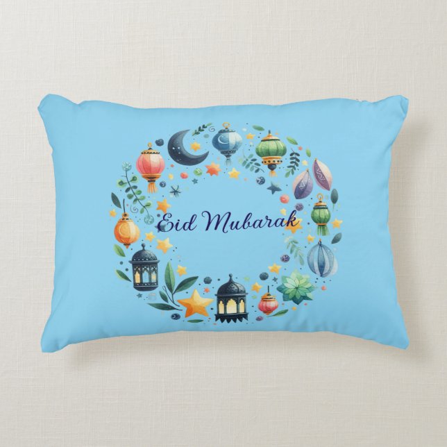 Accent Pillow-Eid Mubarak  Accent Pillow Prydnadskudde (Framsidan)