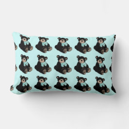 Accent Pillow för Aqua- och Brown-Nallar Lumbarkudde