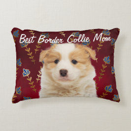 Accent Pillow för bästa Gräns Collie Mamma Prydnadskudde