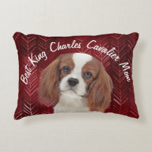 Accent Pillow för bästa Kung Charles Cavalier Mamm