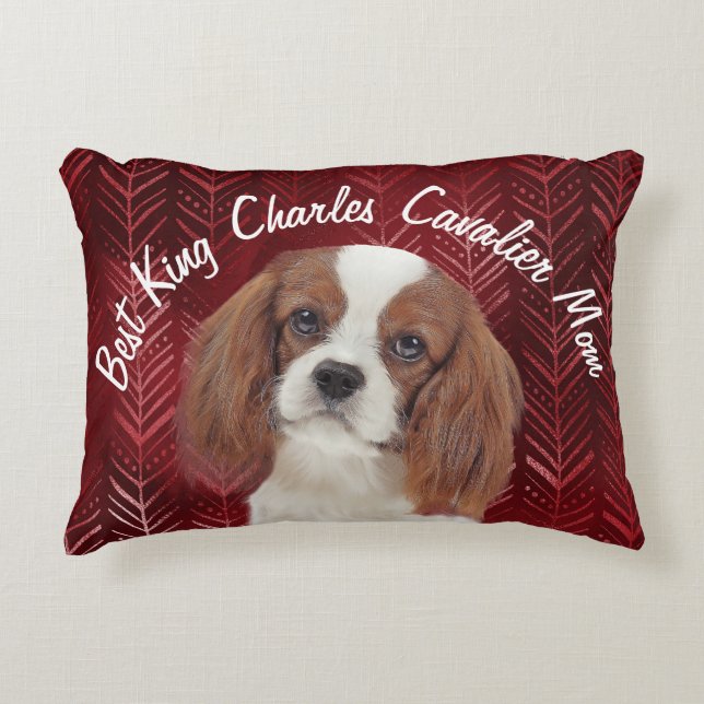 Accent Pillow för bästa Kung Charles Cavalier Mamm Prydnadskudde (Framsidan)