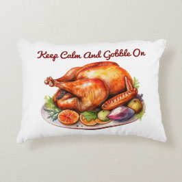 Accent Pillow-Funny Thanksgiving Turkiet Pillow Prydnadskudde