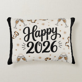 Accent Pillow-Happy New Year 2026 Prydnadskudde