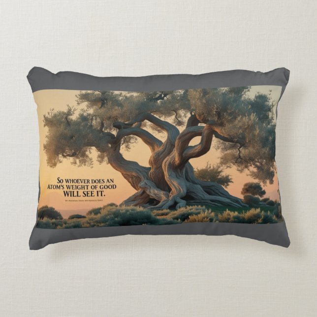 Accent Pillow-Islamic Olive Tree Pillow  Prydnadskudde (Framsidan)