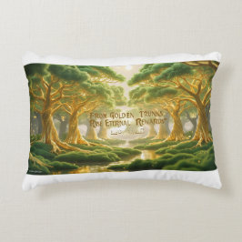 Accent Pillow-Islamic Paradise Tree Accent Pillow Prydnadskudde