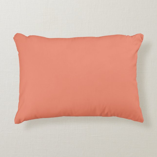 Accent Pillow (Solid Salmon) RFPMDesigns ©️ 2024 Prydnadskudde (Framsidan)