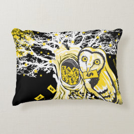 Accent Pillow – Urban Tree Owl & Wealth Surreal  Prydnadskudde