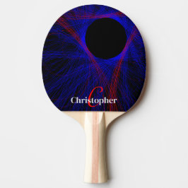 Accented Triangle Geometric Ping Pong Paddle Pingisracket