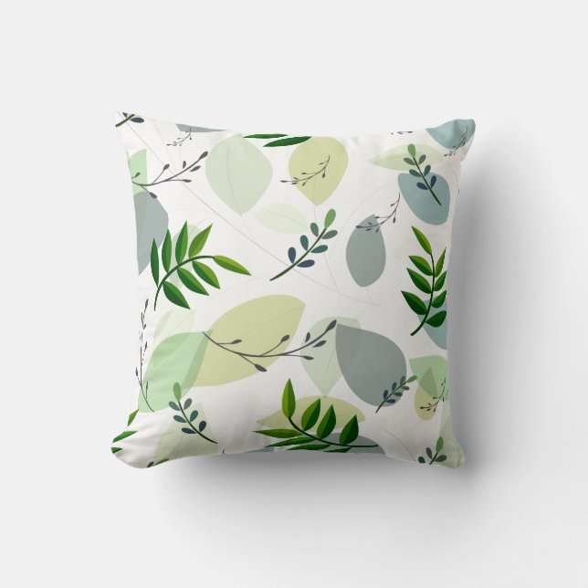 Accentkudde - Botaniskt tryck Kudde (Framsida)