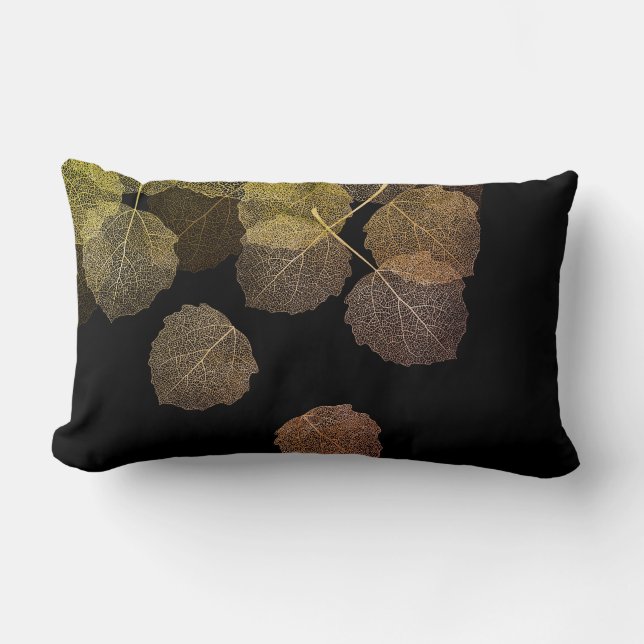 Accentkudde - Naturliga blad Lumbarkudde (Framsida)