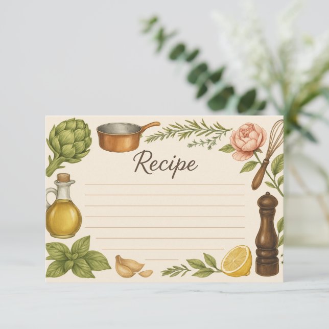 Accents of Tuscany Recipe Card (Stående Fram)