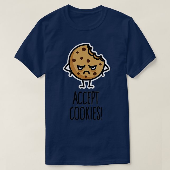 Accept cookies nerd funny programmer cookie gift i t shirt (Design framsida)