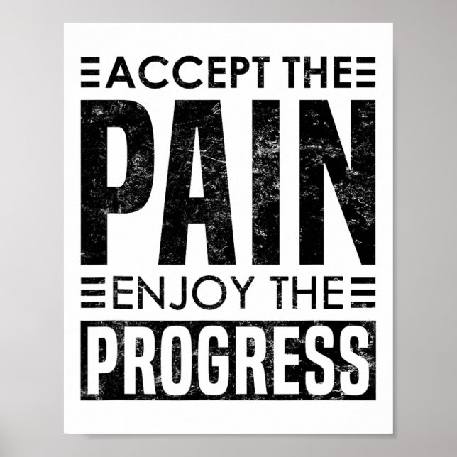 Accept The Pain - Uplifting Bodybuilding  Poster (Framsidan)