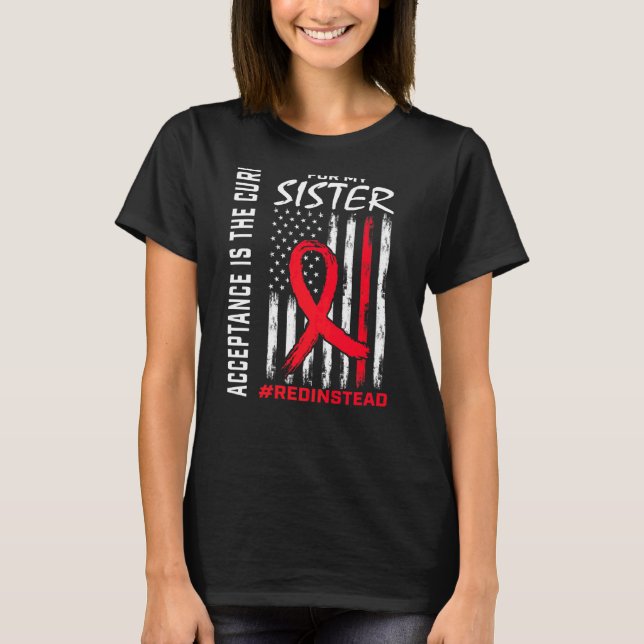 Acceptance Redi stället Bära Red i stället Autism  T Shirt (Framsida)