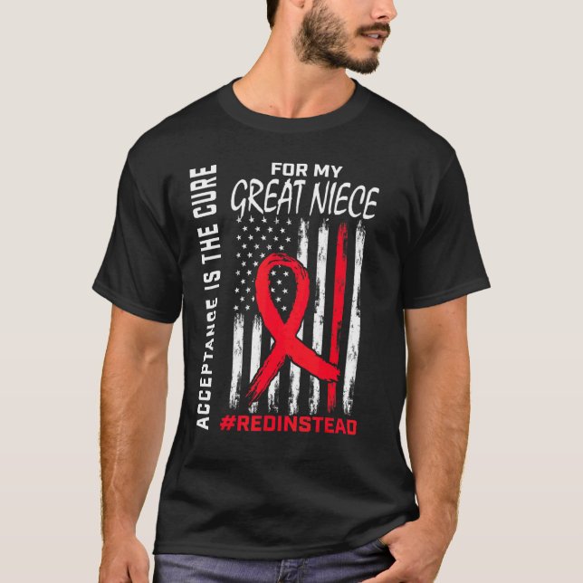 Acceptance Redi stället Red i stället Autism Under T Shirt (Framsida)