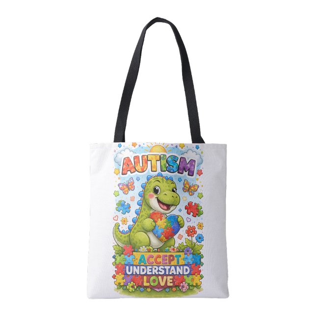 Acceptans av autism Inköpsbar återanvändbar varuko Tygkasse (Autism Acceptance Shopping reusable tote bag)
