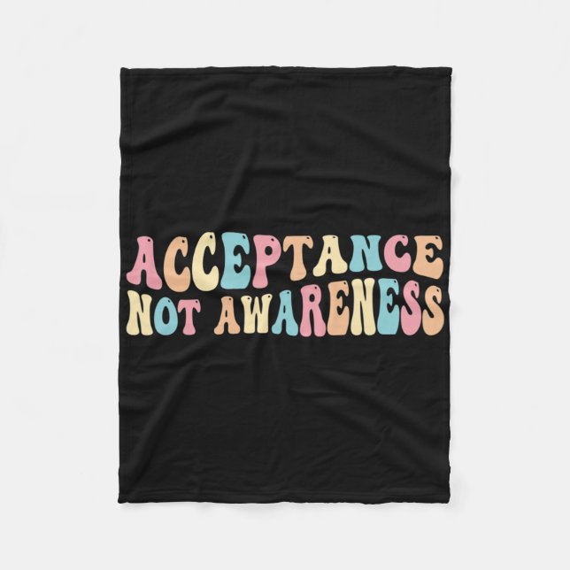 Acceptans Neurodiversity Autism Neurodivergerande Fleecefilt (Framsidan)