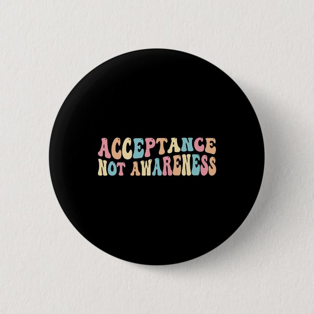 Acceptans Neurodiversity Autism Neurodivergerande Knapp (Framsida)