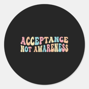 Acceptans Neurodiversity Autism Neurodivergerande Runt Klistermärke