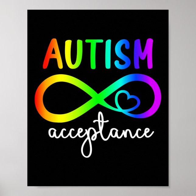 Acceptans Ofinity Heart Autism Awareness Month R Poster (Framsidan)
