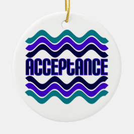 Acceptanskvot i Lila av blå Grönt Julgransprydnad Keramik