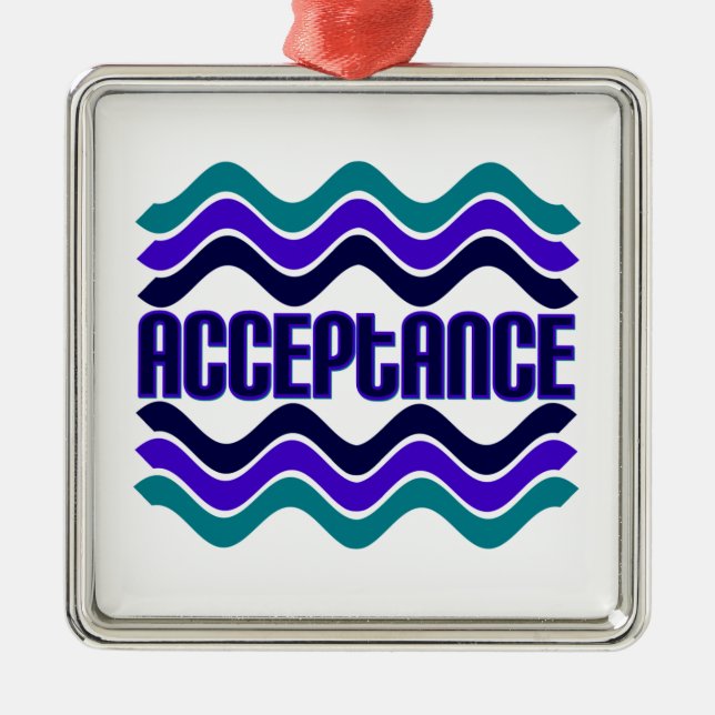 Acceptanskvot i Lila av blå Grönt Julgransprydnad Metall (Framsidan)