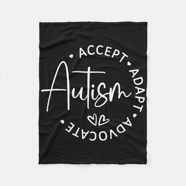 Acceptera Adapt Advocate Autism Awareness BE Sup Fleecefilt (Framsidan)