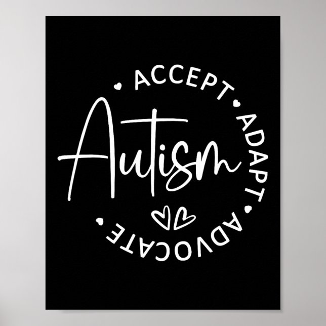 Acceptera Adapt Advocate Autism Awareness BE Sup Poster (Framsidan)