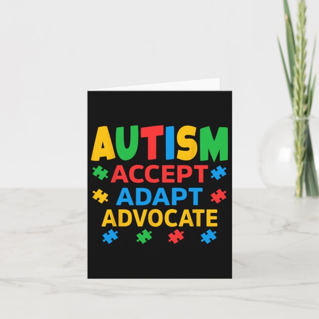 Acceptera Adapt Advocate Autism Awareness Manar Wo Kort (Framsida)