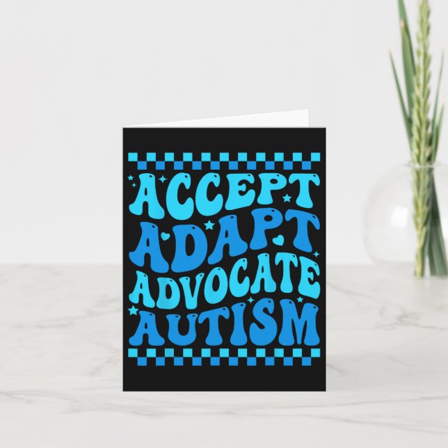Acceptera Adapt Advocate Autism Awareness Month Ma Kort (Framsida)