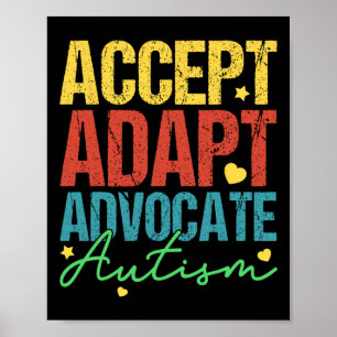 Acceptera Adapt Advocate Autism Awareness Month Ma Poster