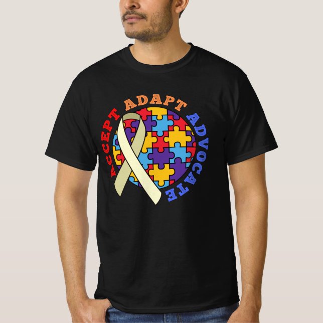 Acceptera Adapt Advocate-Autism Awareness World Ri T Shirt (Framsida)