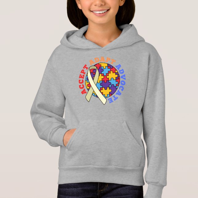 Acceptera Adapt Advocate-Autism Awareness World Ri T Shirt (Framsida)