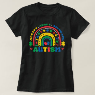 Acceptera Adapt Advocate autism Speciell utbildnin T Shirt