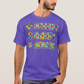 Acceptera anpassning och förespråka t shirt