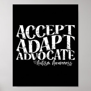 Acceptera autismens medvetenhet om Adapt Advocate Poster