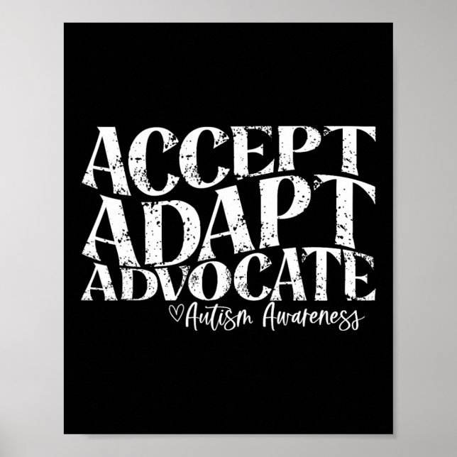 Acceptera autismens medvetenhet om Adapt Advocate Poster (Framsidan)