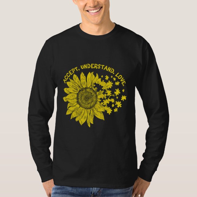 Acceptera Autistic Kids Support Autism Awa T Shirt (Framsida)