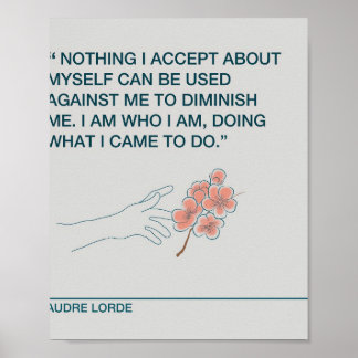 Acceptera din egen Audre Lorde Poster