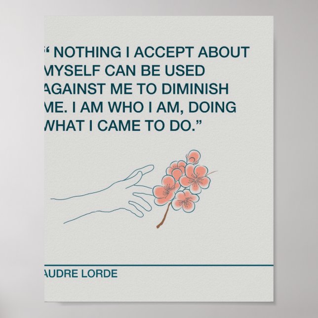 Acceptera din egen Audre Lorde Poster (Framsidan)