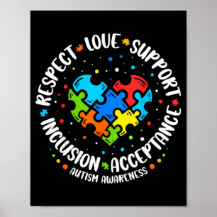 Acceptera förstå kärlek för kvinnor lärare autism poster