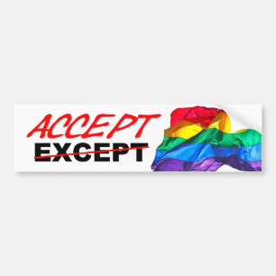 Acceptera homosexualitet bildekal