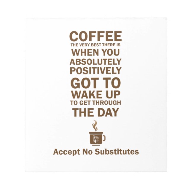 Acceptera inga ersättningar anteckningsblock (Framsida)