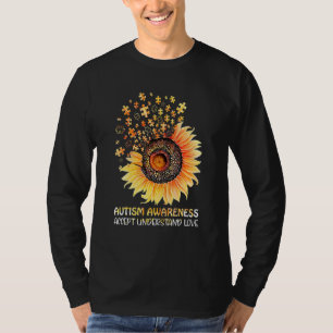 Acceptera insikten om Kärlek solrosautism T Shirt