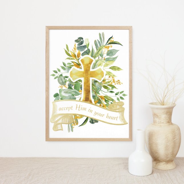 Acceptera Jesus i ditt hjärta - Christian Faith Poster (Skapare uppladdad)
